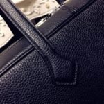 Black Designer Replica Hermes Victoria II 35cm Bag - Image 5
