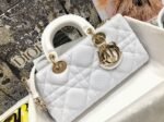 Dior Lady D-Joy Medium Bag Fake in White Macrocannage Technical Fabric - Image 7