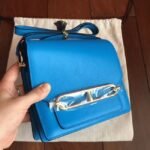 Blue hydra luxury replica Hermes Mini Sac Roulis handbag - Image 4