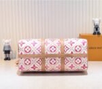 LV By The Pool Monogram Tiles Canvas Keepall 45 In Coral - Image 4