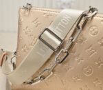 Louis Vuitton Coussin PM Bag In Light Gold With Jacquard Strap - Image 9