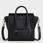 Celine Nano Luggage Tote Bag Replica in Black