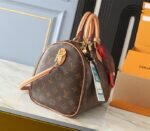 Louis Vuitton Monogram Canvas Soft Speedy 30 Crafty Handbag In Red - Image 3