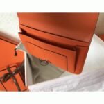 Brown orange replica Hermes Dogon duo wallet - Image 7