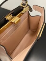 Top Quality Replica Fendi Peekaboo ISeeU Small Bag In White Calfskin - Image 6