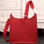Red Evelyne III PM Bag Fake Luxury Hermes Casual Tote