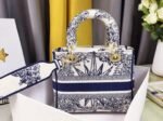 Dior Lady D-Lite Medium Bag Knockoff in Blue Multicolor Rêve d Infini Embroidery - Image 7