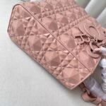 Dior Small Lady Dior My ABCDior Bag Fake in Pink Calfskin with Diamond Motif - Image 4