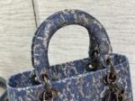 Dior Lady D-Lite Medium Bag Replica in Blue Brocart Denim-Effect Embroidery - Image 2
