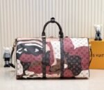 LV J Hope X Keepall 55 Brown In Two Eyes Patches - Image 4