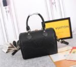 Louis Vuitton Monogram Empreinte Leather Speedy Bandouliere 25 Handbag In Black - Image 3