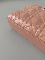 Dior Lady D-Joy Medium Bag Faux in Nude Calfskin with Diamond Motif - Image 8