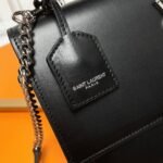 Knockoff Saint Laurent Sunset Medium Top Handle Bag Noir Calfskin - Image 3