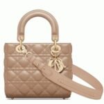 Dior Small Lady Dior My ABCDior Bag Fake in Hazelnut Lambskin