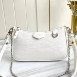 Louis Vuitton Epi Leather Easy Pouch On Strap In Quartz White