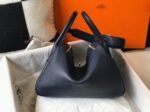 Knockoff Hermes Lindy 30cm bag in navy blue shade - Image 8