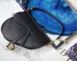Dior Saddle Bag Fake in Black Grained Calfskin - Image 8