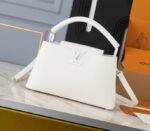 Louis Vuitton Capucines East-West MM Handbag In All Optic White