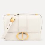 Dior 30 Montaigne Medium Bag Fake in White Box Calfskin