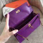Cyclamen Swift Fake Hermes Kelly Pochette Feminine Clutch - Image 3