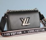Louis Vuitton Monogram Empreinte Bold Printed Pattern Twist MM Bag In Black - Image 2