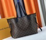 Louis Vuitton Neverfull Bandouliere Inside Out MM Tote In Monogram Canvas And Black Leather - Image 2