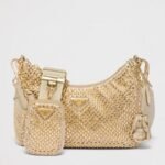 Prada Re-Edition Shoulder Bag Knockoff in Beige