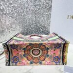 Dior Large Book Tote Bag Fake in Multicolor Lights Embroidery - Image 3