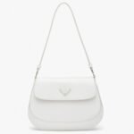 White Prada Cleo Flap Bag Replica