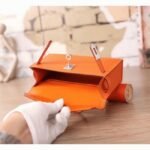 Orange Epsom Fake Luxury Hermes Kelly Mini II 20cm Handbag - Image 5