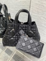Dior Toujours Medium Bag Replica in Black Macrocannage Calfskin - Image 7