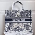 Dior Large Book Tote Bag Knockoff in Around The World Embroidered Canvas - Image 3