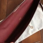 Bordeaux Epsom Fake Hermes Kelly Cut Clutch Sleek Purse - Image 4