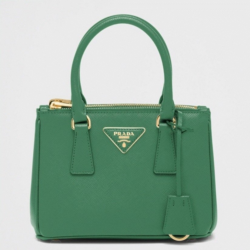 A955F5C5-EFB1-45D2-C512-353D2EAB57C8.jpg Green Prada Mini Galleria Bag Knockoff - Image 1