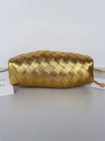 Knockoff Bottega Veneta Mini Pouch with Strap Gold - Image 4