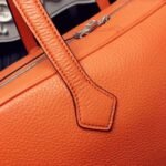 Orange Fake Hermes Victoria II 35cm Bag - Image 8