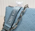 Louis Vuitton Coussin PM Bag In Turquoise Blue With Jacquard Strap - Image 8
