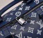 LV Monogram Shadow Keepall Bandouliere 50 In Navy Blue - Image 7