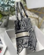 Dior Small Book Tote Bag Knockoff in Blue Toile de Jouy Reverse Embroidery - Image 7