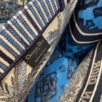 Dior Large Book Tote Bag Replica in Blue Dior Palms Embroidery - Image 5