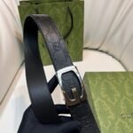 Square G reversible leather belt - Image 8
