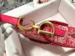 Dior Saddle Bag Imitation in Red Toile de Jouy Reverse Jacquard - Image 5