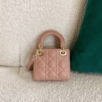 Dior Lady Dior Micro Bag Faux in Poudre Cannage Lambskin - Image 7