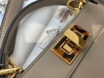 Grey Calfskin Fendi Peekaboo ISeeU Small Imitation Bag - Image 3