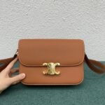 Top Quality Faux Celine Triomphe Medium Bag In Brown - Image 12