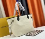 Louis Vuitton Monogram Empreinte Wild At Heart Neverfull MM Tote In Cream - Image 2