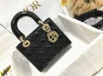 Dior Small Lady Dior Bag Knockoff in Black Patent Cannage Calfskin - Image 10