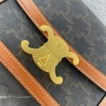 Top Quality Replica Celine Triomphe Teen Bag In Black Triomphe Canvas - Image 3