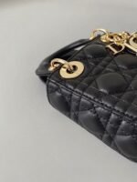 Dior Lady Dior Micro Bag Fake in Black Cannage Lambskin - Image 9