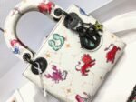 Dior Lady Dior Mini Bag Fake in White Calfskin with Pixel Zodiac Print - Image 8